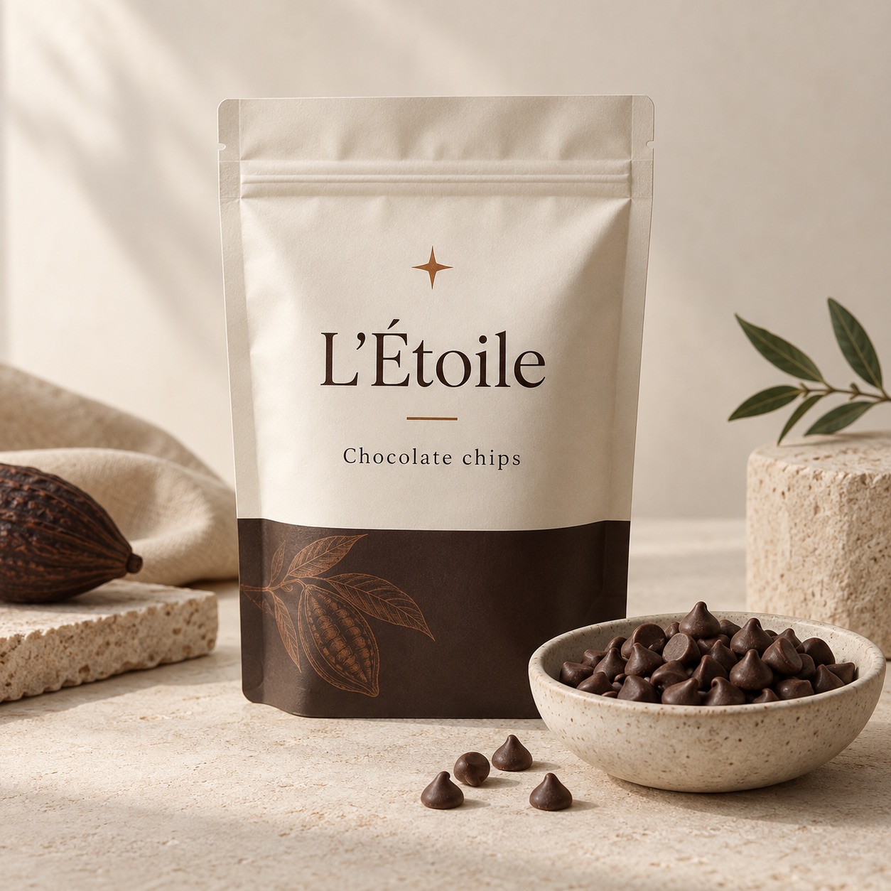 Royal dark chocolate chips — L’Étoile packaging concept